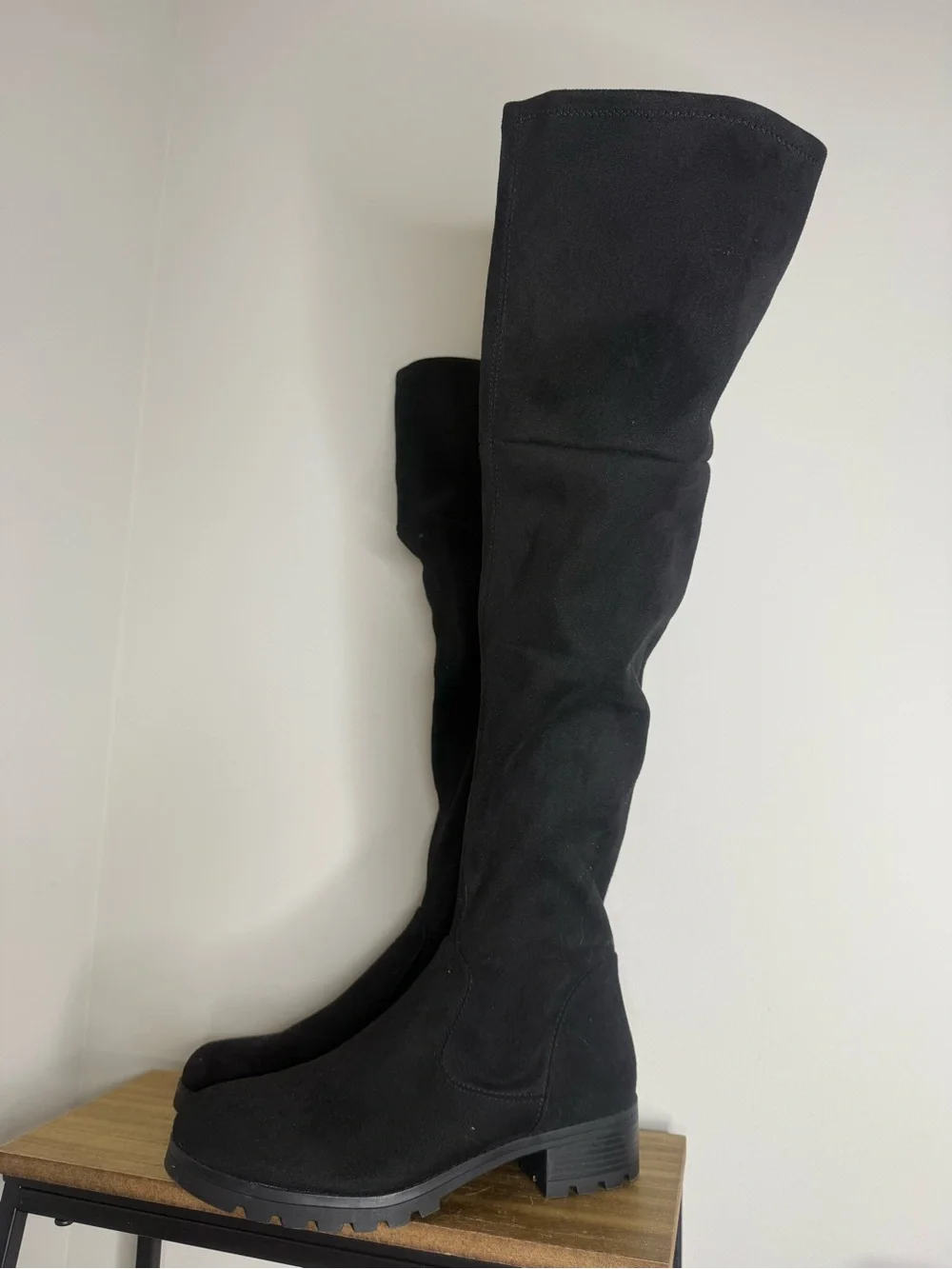 Limelight Black Over-the-Knee Suede Boots